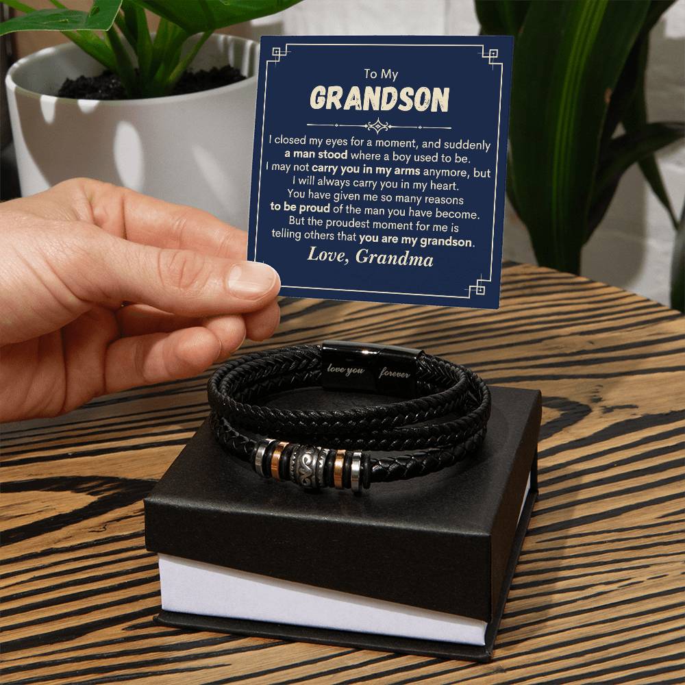 Grandson Proudest - Love You Forever Bracelet