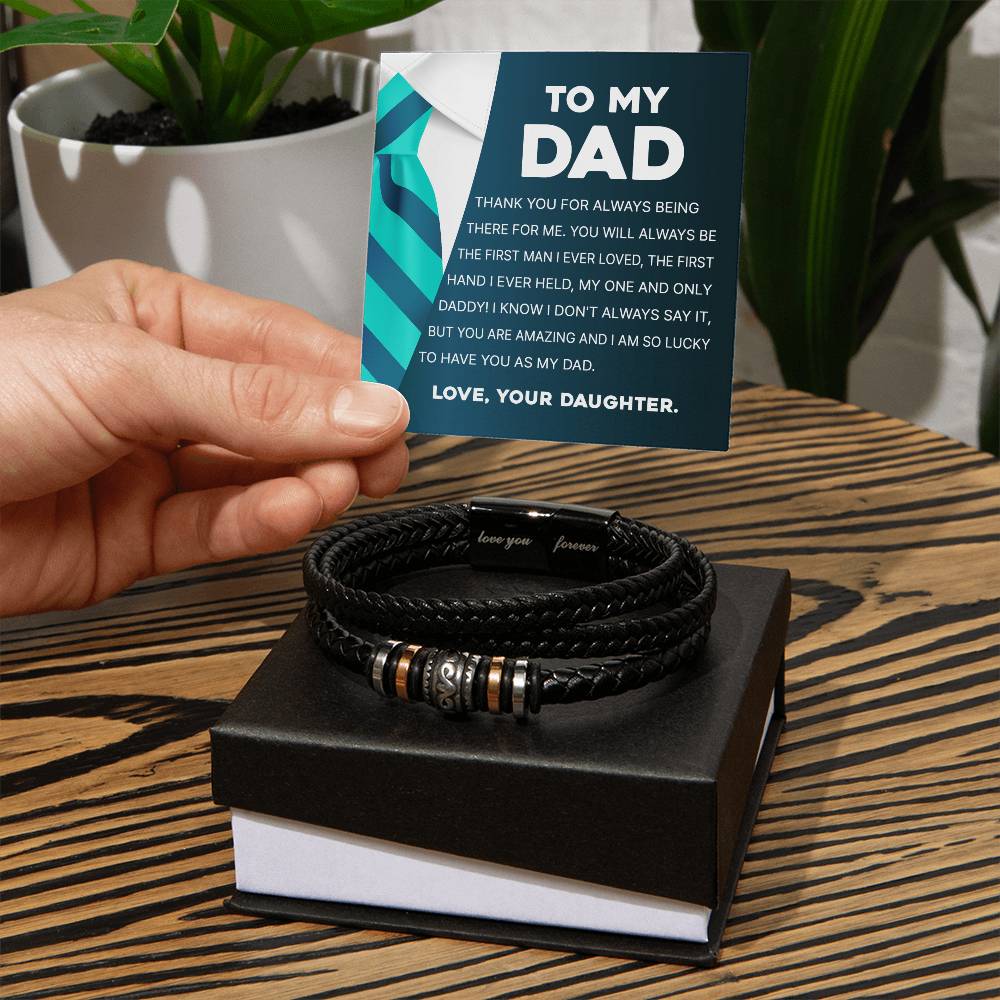 To My Dad - You Are Amazing  Men's Love You Forever Bracelet - Love You Forever Bracelet