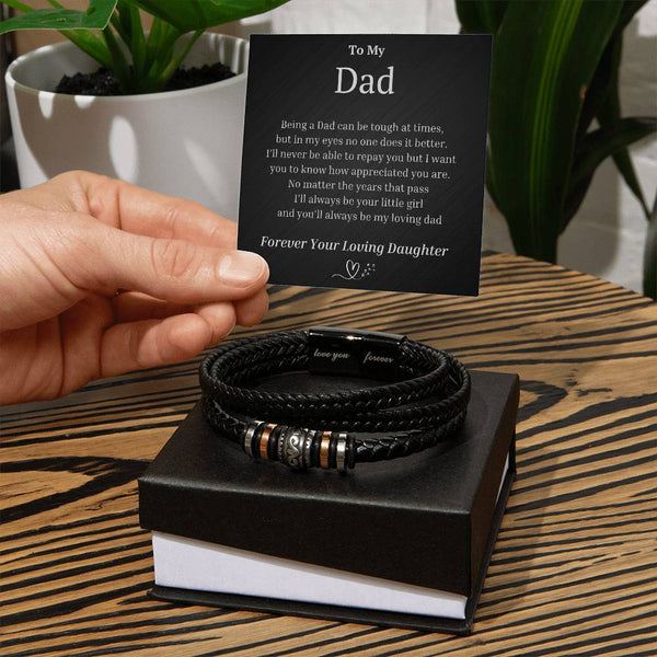 To My Loving Dad - Men's Love You Forever Bracelet - Love You Forever Bracelet