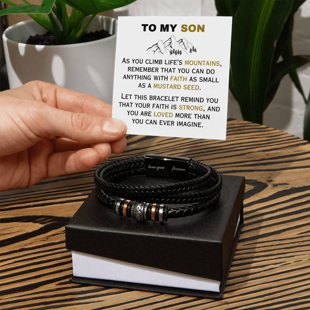 To My Son - Faith & Mountains - Bracelet - Love You Forever Bracelet