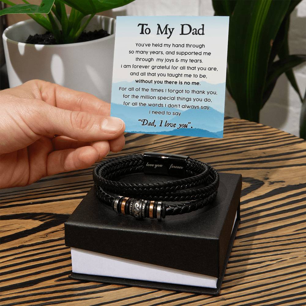 Dad - Held My Hand - Love You Forever Bracelet - Love You Forever Bracelet