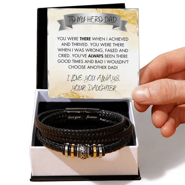 Dad The Hero Bracelet - Love You Forever Bracelet