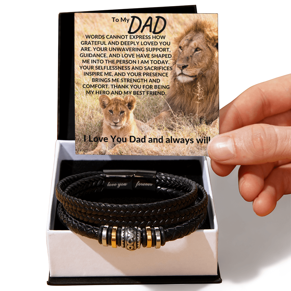To My Dad - Your Love Have Shaped Me Into The Person I Am Today - Men&#39;s Love You Forever Bracelet - Love You Forever Bracelet