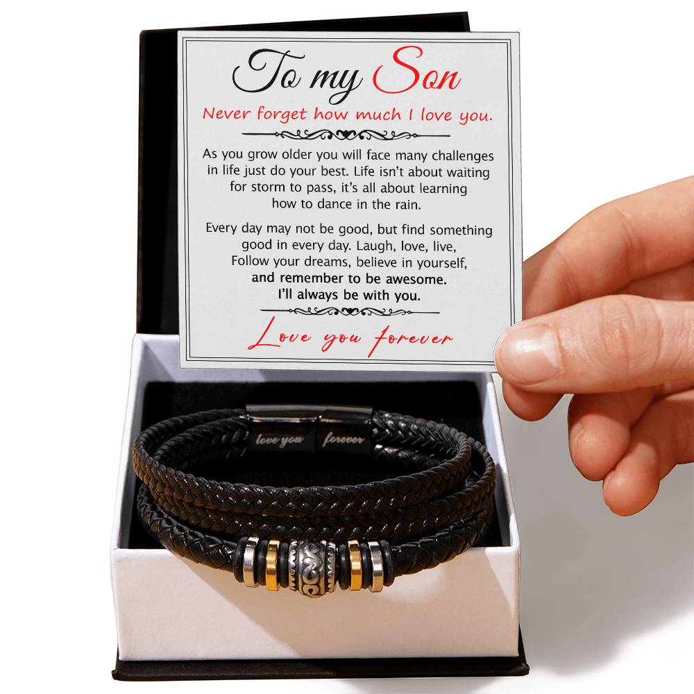 Gift For Son - Men's Love You Forever Bracelet - Love You Forever Bracelet