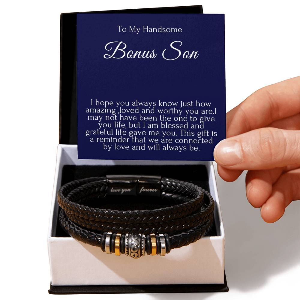 To My Handsome Bonus Son Bracelet - Love You Forever Bracelet