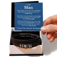 To My Man - Without You - Bracelet - Love You Forever Bracelet