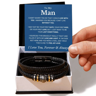 To My Man - Without You - Bracelet - Love You Forever Bracelet