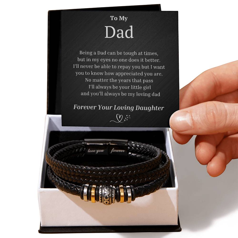 To My Loving Dad - Men's Love You Forever Bracelet - Love You Forever Bracelet