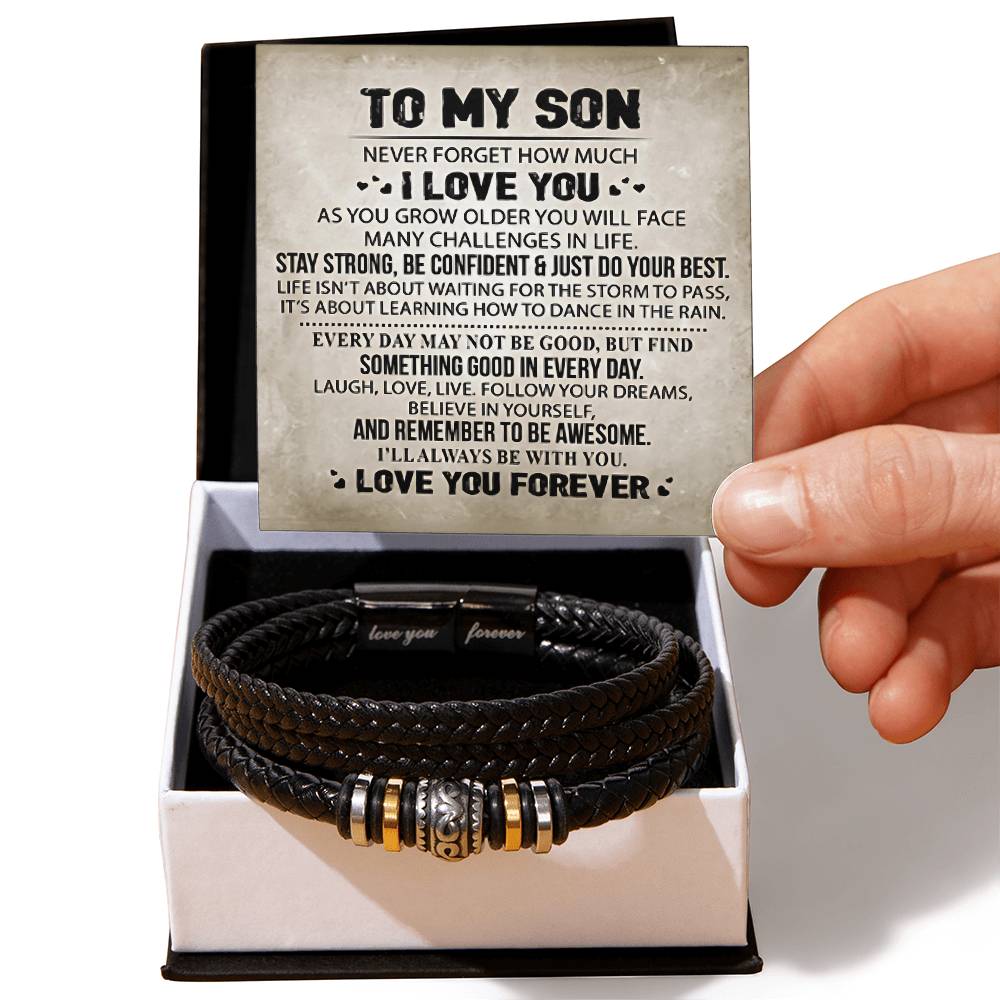 To My Son - I&#39;ll Always Be With You Bracelet - Love You Forever Bracelet