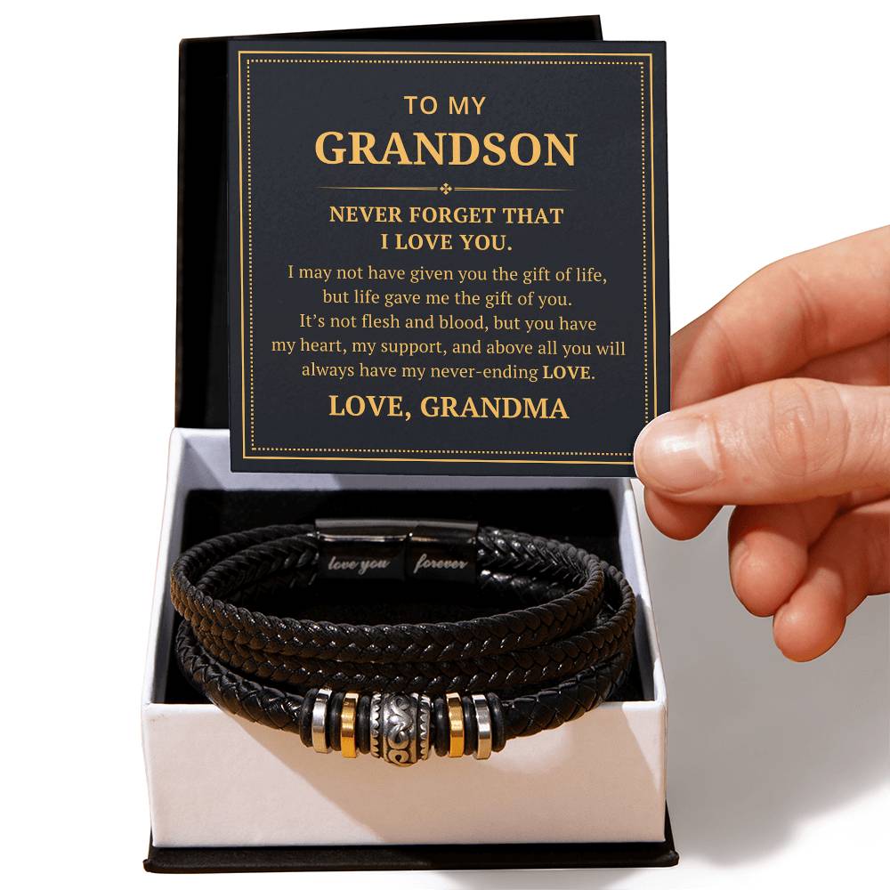 To My Grandson From Grandma - I May Not Have Given You The Gift Of Life - Love You Forever Bracelet - Love You Forever Bracelet