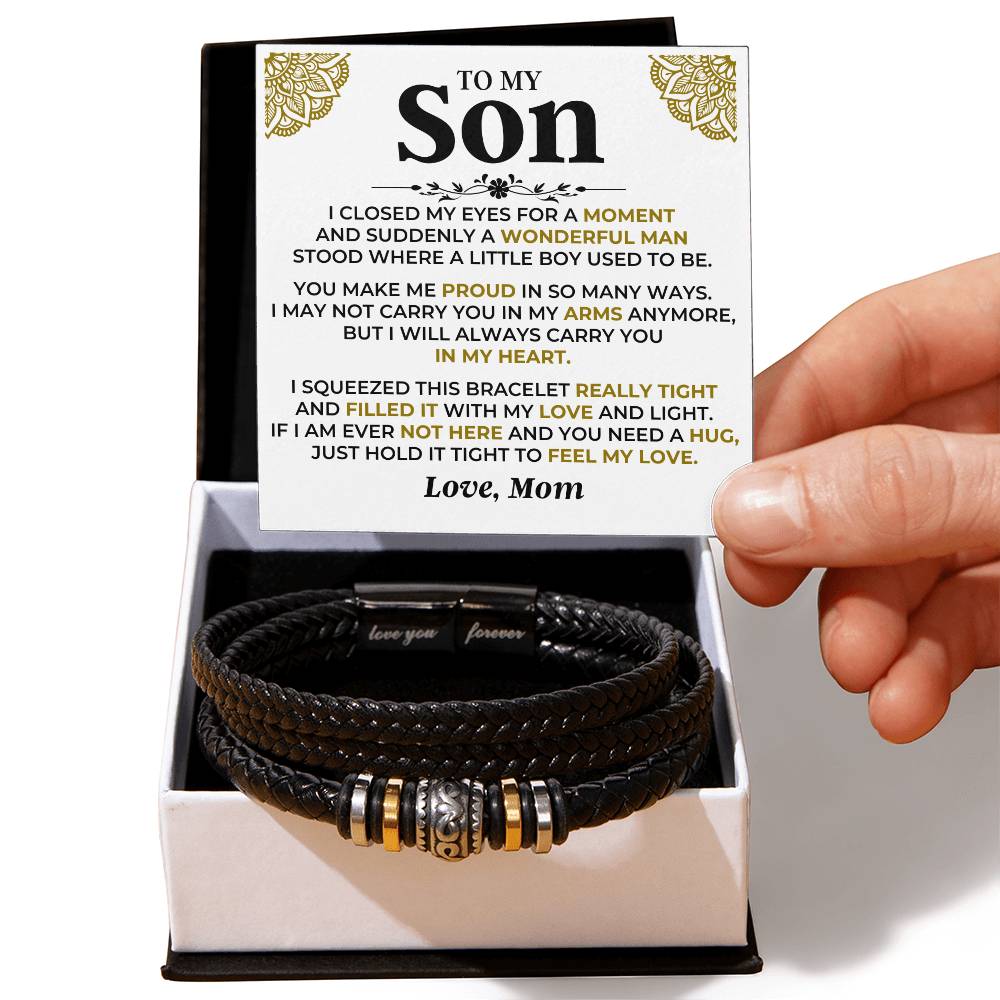 To My Son  Love Mom  Love You Forever Bracelet Gift Set - Ss521 - Love You Forever Bracelet