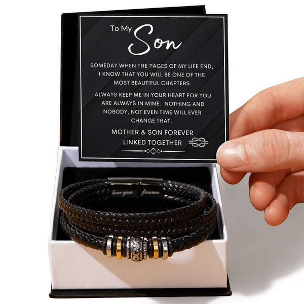 To My Son  Men's Love You Forever Bracelet - Love You Forever Bracelet