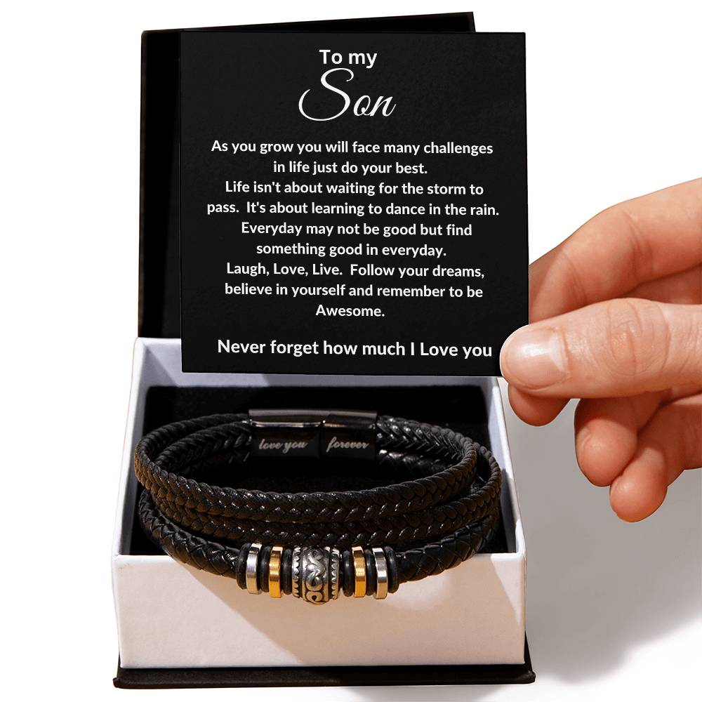 To My Son  As You Grow  Love You Forever Bracelet - Love You Forever Bracelet