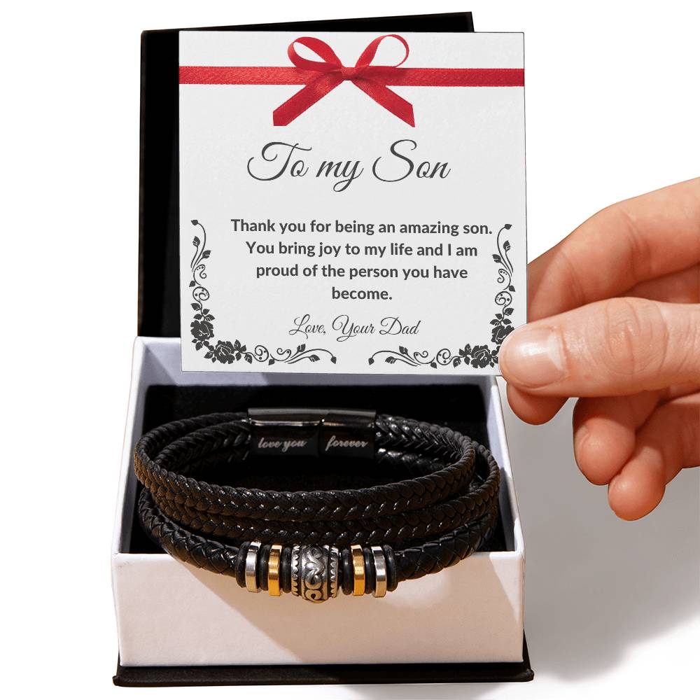 To My Son Bracelet, Love You Forever Bracelet, Gift From Dad - Love You Forever Bracelet