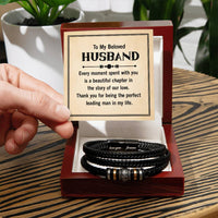 Husband Gifts - Every Moment Spent With You Is A Beautiful Chapter In The Story Of Our Love - Love You Forever Bracelet
