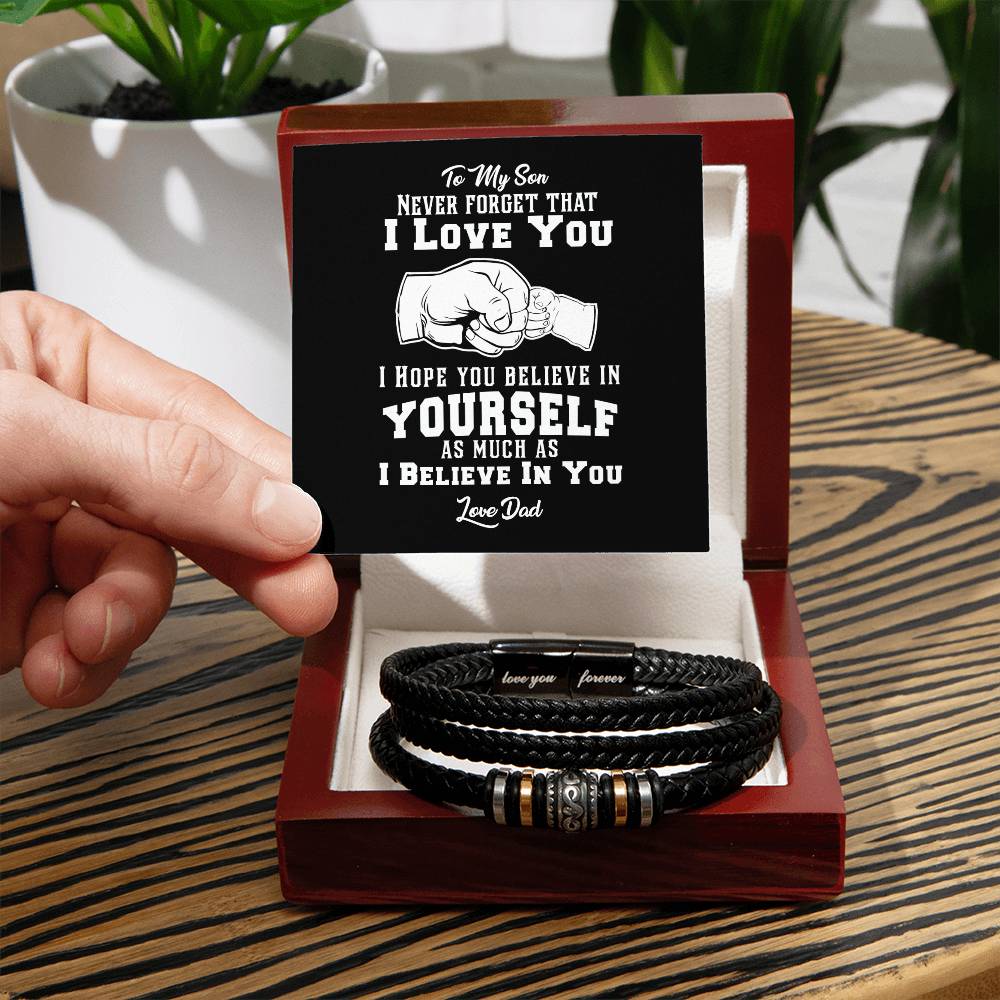 Son - I Believe In You - Son's Love You Forever Bracelet - Love You Forever Bracelet