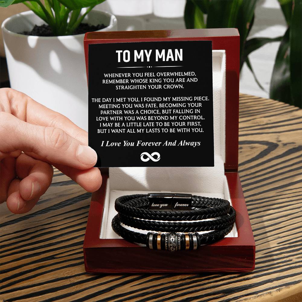 To My Man - I Love You Forever And Always - Love You Forever Bracelet