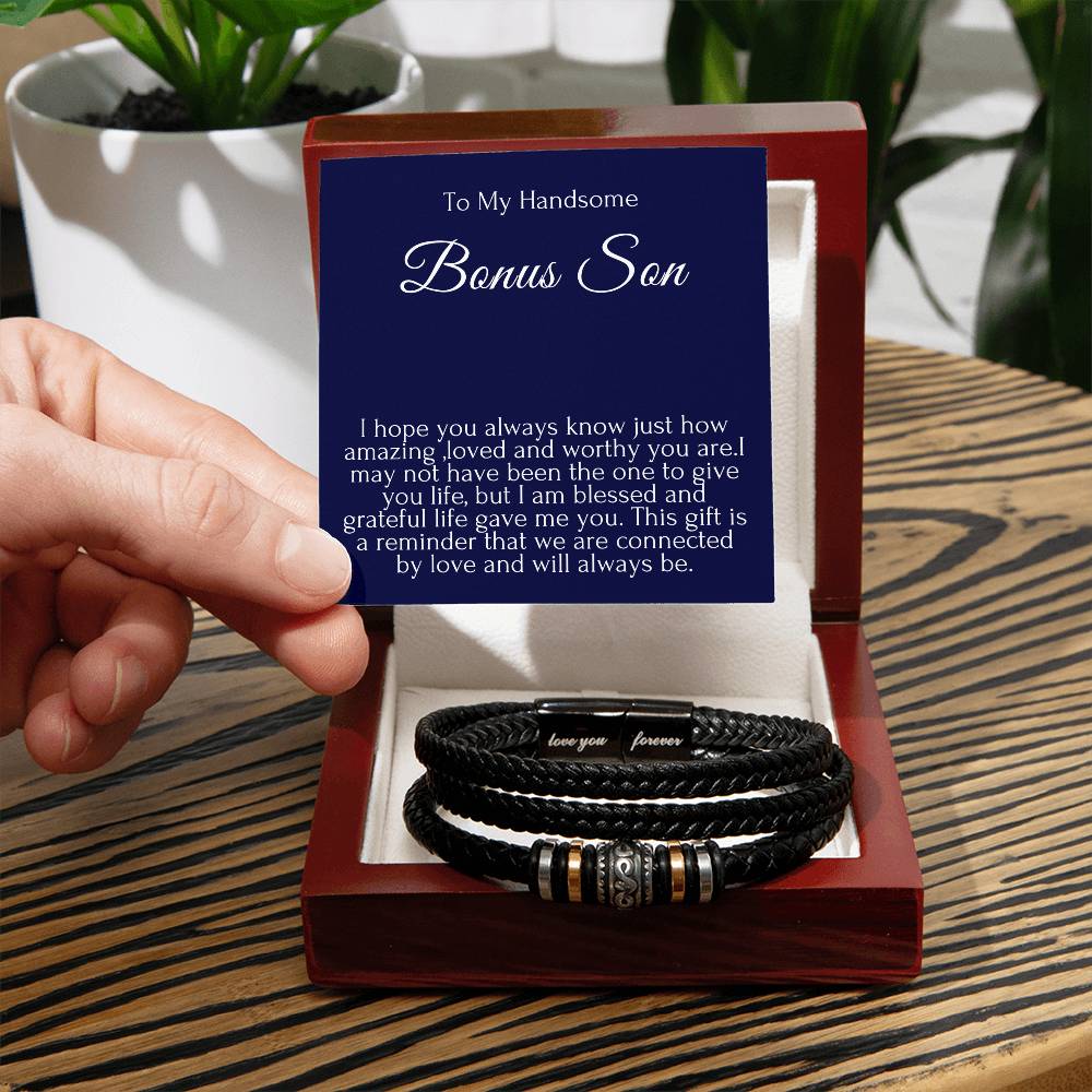 To My Handsome Bonus Son Bracelet - Love You Forever Bracelet