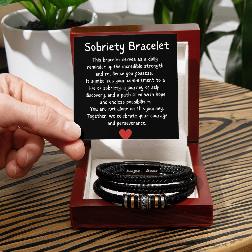 Sobriety Bracelet - You Are Not Alone - Love You Forever Bracelet