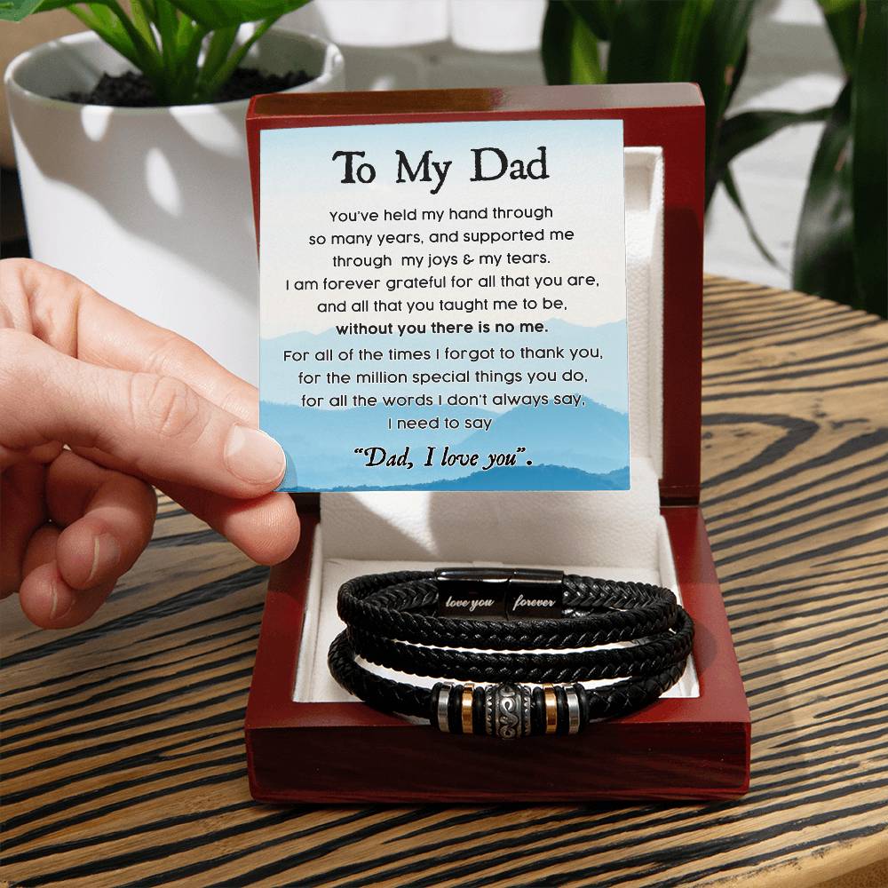 Dad - Held My Hand - Love You Forever Bracelet - Love You Forever Bracelet