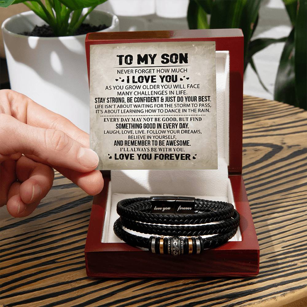 To My Son - I'll Always Be With You Bracelet - Love You Forever Bracelet