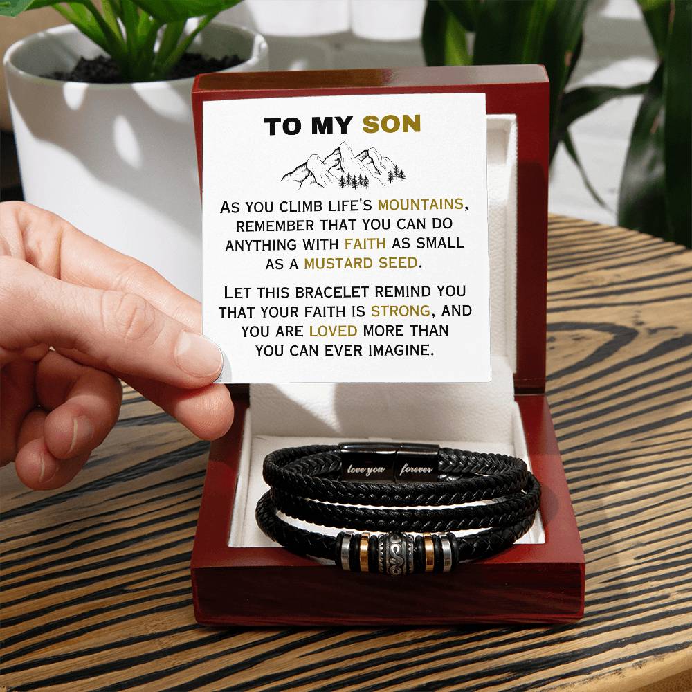 To My Son - Faith & Mountains - Bracelet - Love You Forever Bracelet