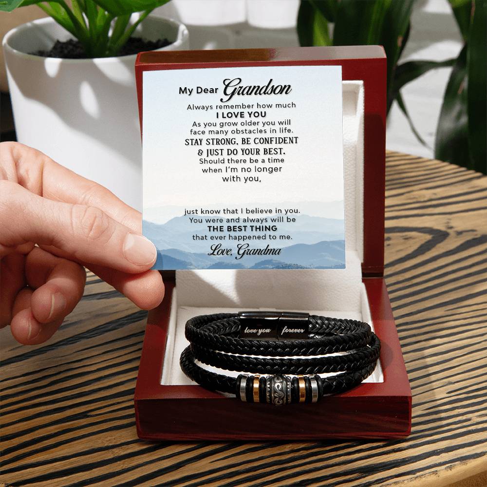 Grandmother-To-Grandson Love You Forever Bracelet - Love You Forever Bracelet