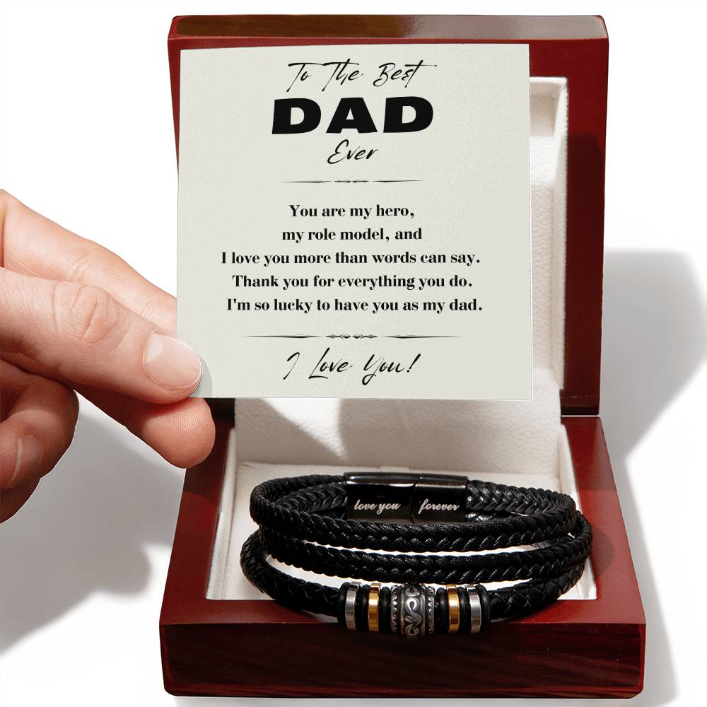 To The Best Dad - Love You Forever Bracelet