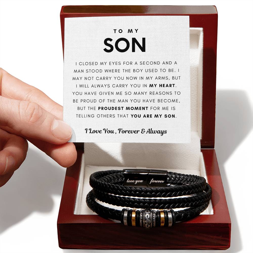 To My Son - Forever Love Bracelet - Love You Forever Bracelet