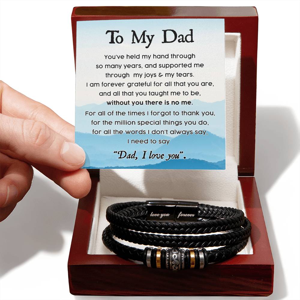 Dad - Held My Hand - Love You Forever Bracelet - Love You Forever Bracelet