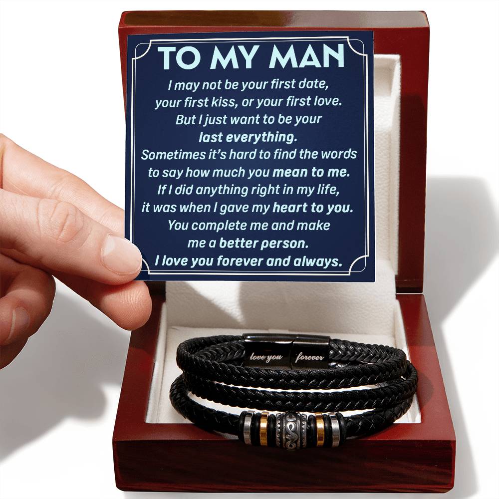 My Man - First Kiss First Love - Forever Bracelet - Love You Forever Bracelet
