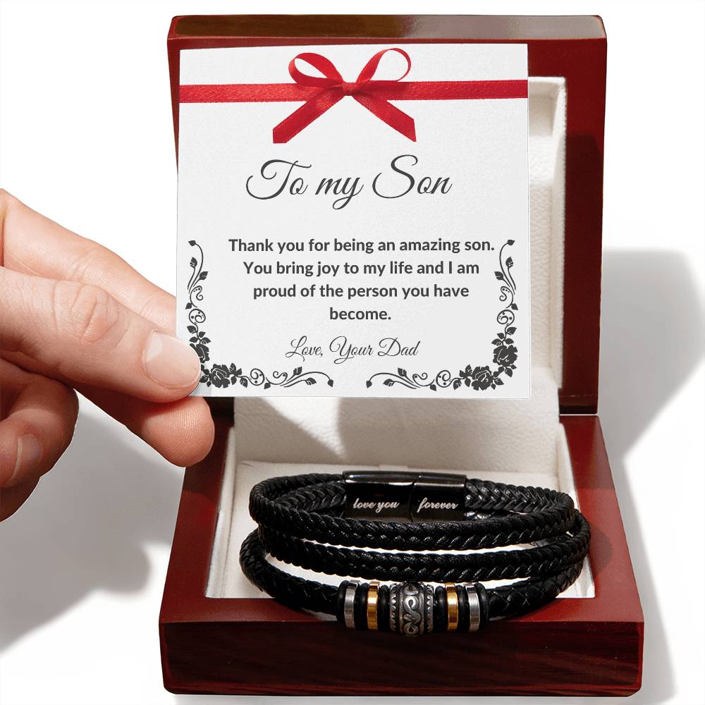 To My Son Bracelet, Love You Forever Bracelet, Gift From Dad - Love You Forever Bracelet