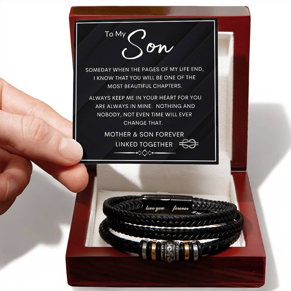 To My Son  Men's Love You Forever Bracelet - Love You Forever Bracelet