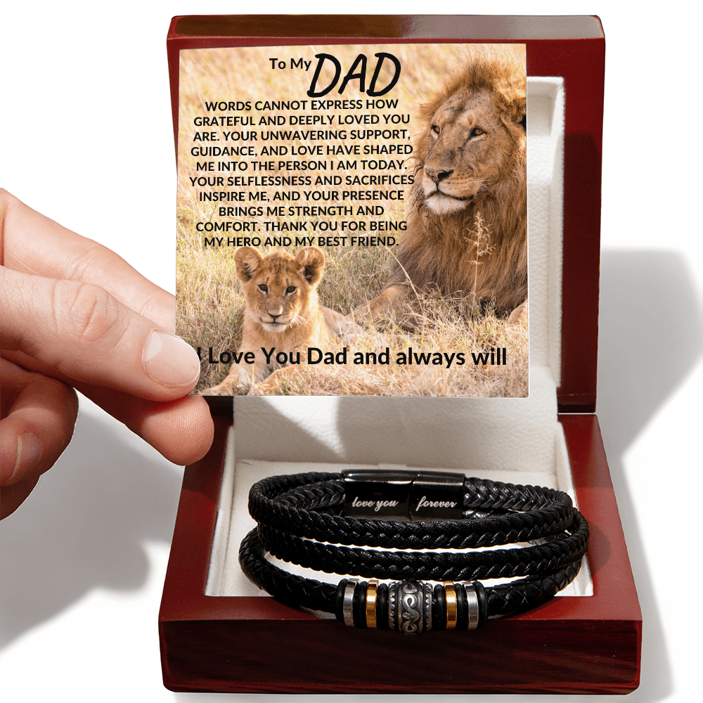 To My Dad - Your Love Have Shaped Me Into The Person I Am Today - Men's Love You Forever Bracelet - Love You Forever Bracelet