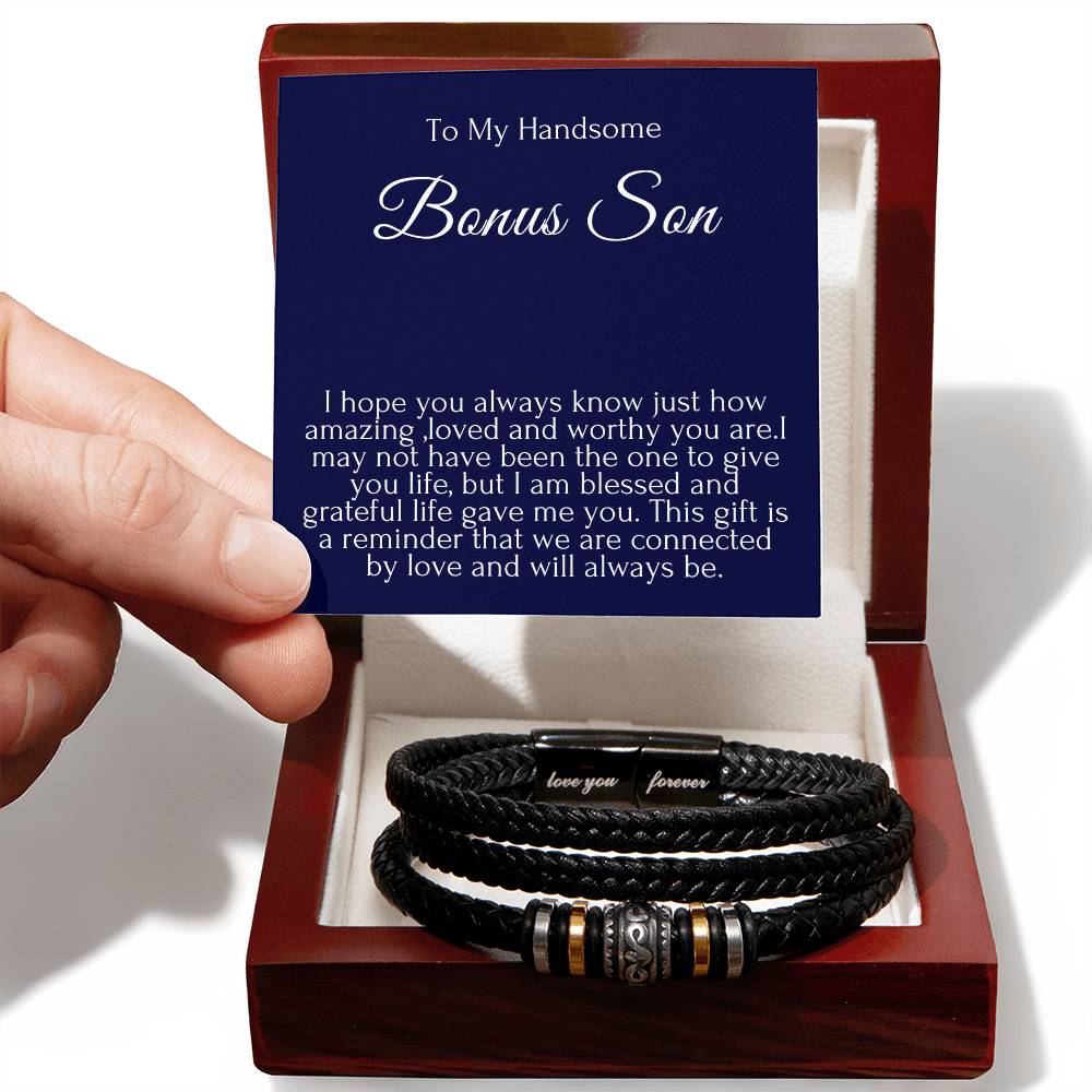 To My Handsome Bonus Son Bracelet - Love You Forever Bracelet
