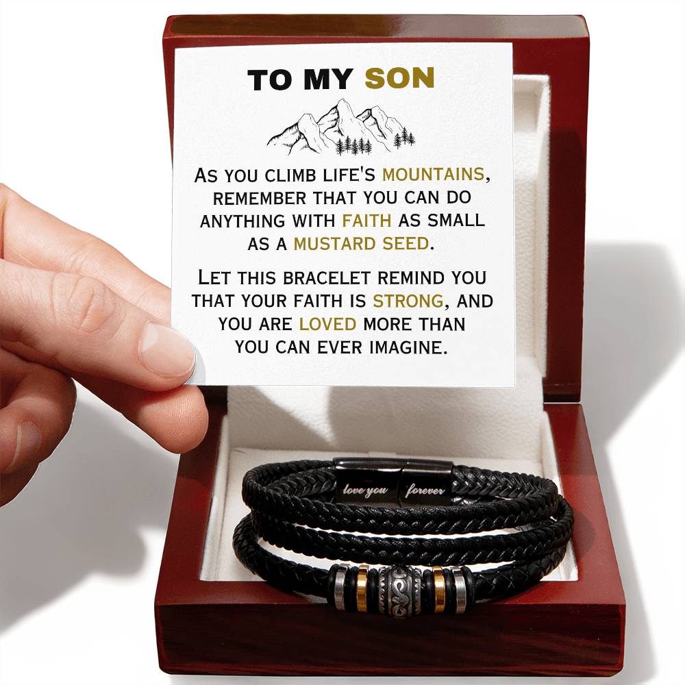 To My Son - Faith & Mountains - Bracelet - Love You Forever Bracelet