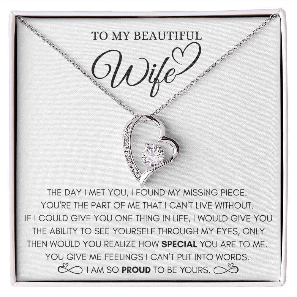 Wife - I Am So Proud To Be Yours. Forever Love &amp; Earrings Set Forever Love Necklace