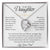 To My Daughter  Never Forget That I Love You - Forever Love Necklace Forever Love Necklace