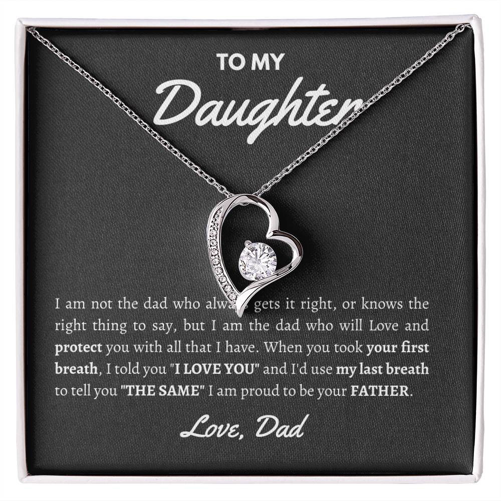 Xmas Love Necklace Gift From Dad - Show Her Your Love With This Unique Father-Daughter Jewelry For Birthday 2 Forever Love Necklace