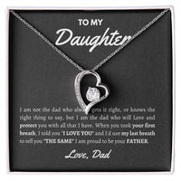 Xmas Love Necklace Gift From Dad - Show Her Your Love With This Unique Father-Daughter Jewelry For Birthday 2 Forever Love Necklace