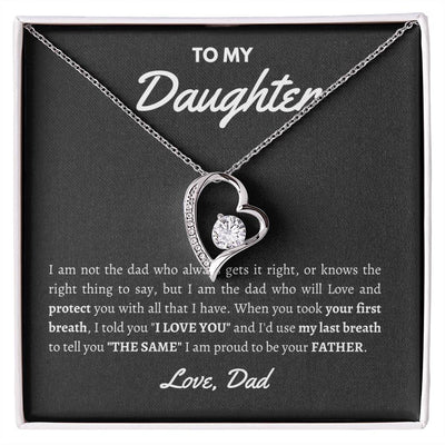 Xmas Love Necklace Gift From Dad - Show Her Your Love With This Unique Father-Daughter Jewelry For Birthday 2 Forever Love Necklace