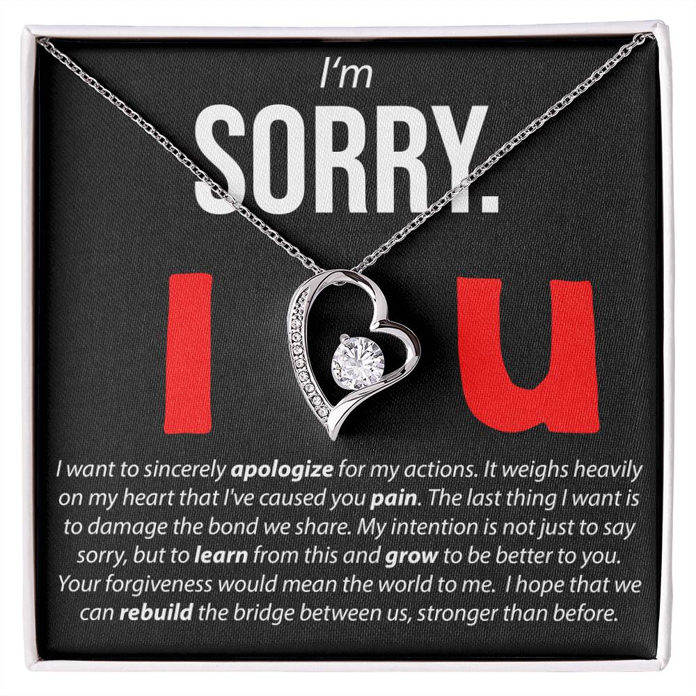 I'M Sorry. I Love You - Forever Love Necklace Forever Love Necklace