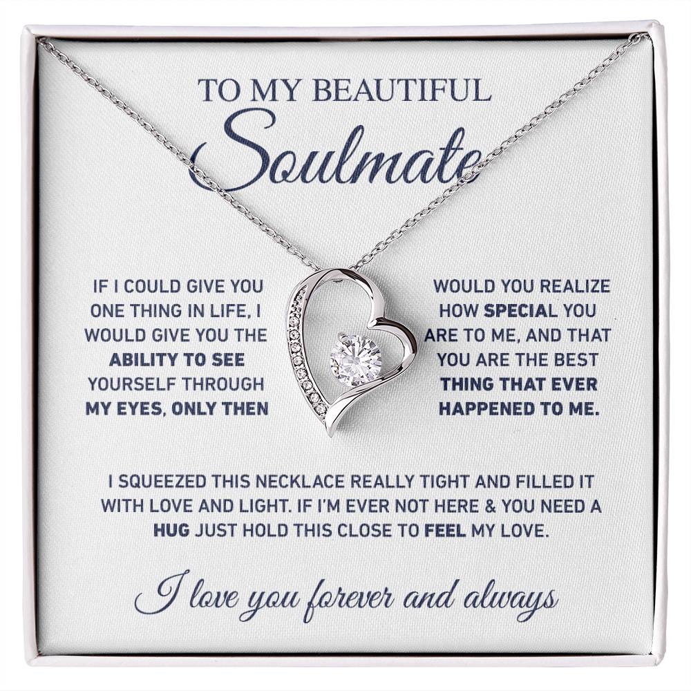 To My Beautiful Soulmate Necklace Forever Love Necklace
