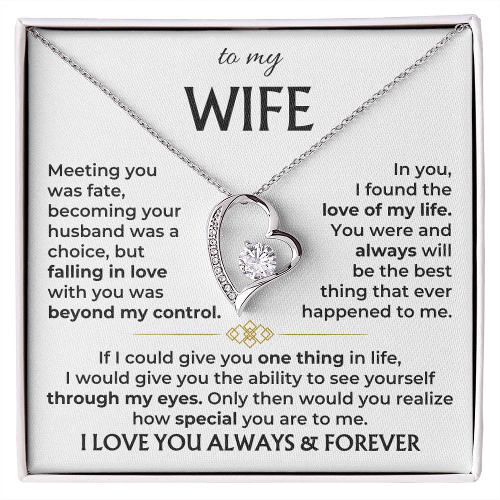 To My Wife - I Love You Always &amp; Forever - Gift Set Forever Love Necklace