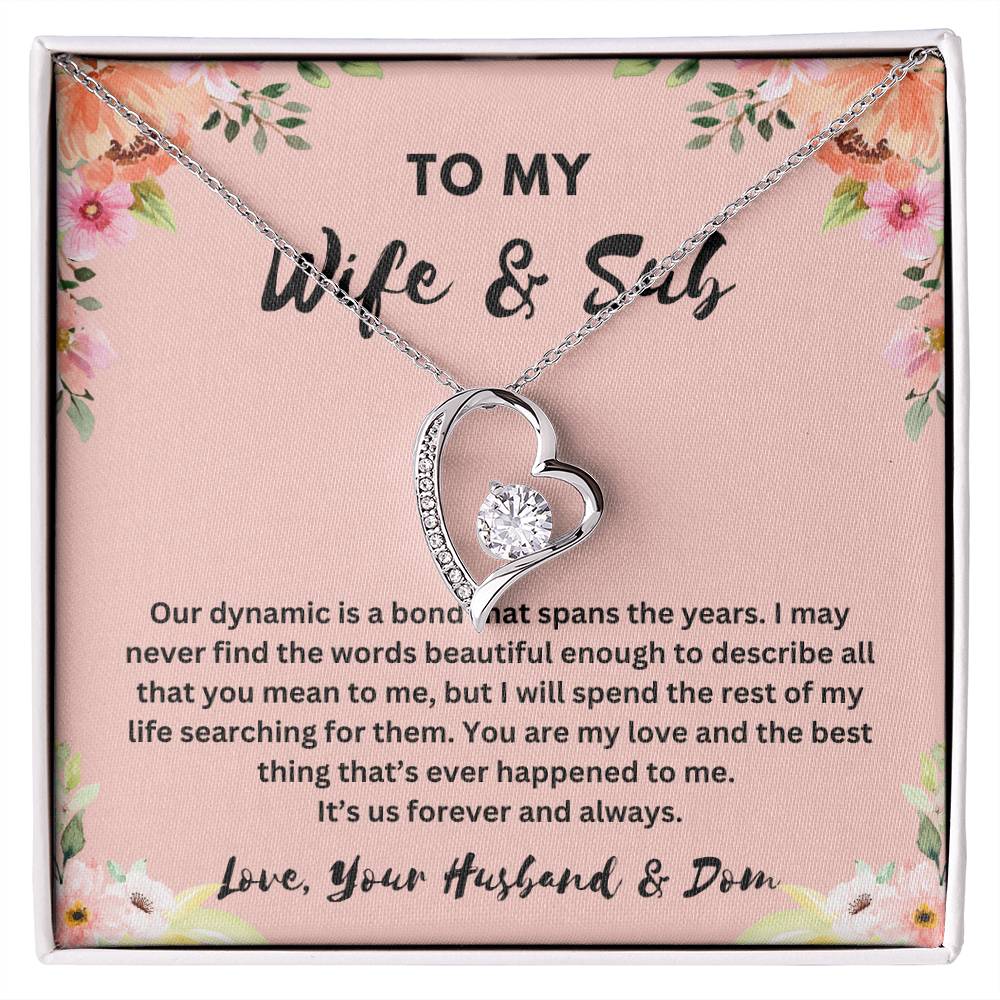 Customizable Bdsm Necklace, Wife &amp; Submissive Necklace, Gift For Submissive, Bdsm Gift, Gift From Dom, Anniversary, Christmas, Discreet Forever Love Necklace