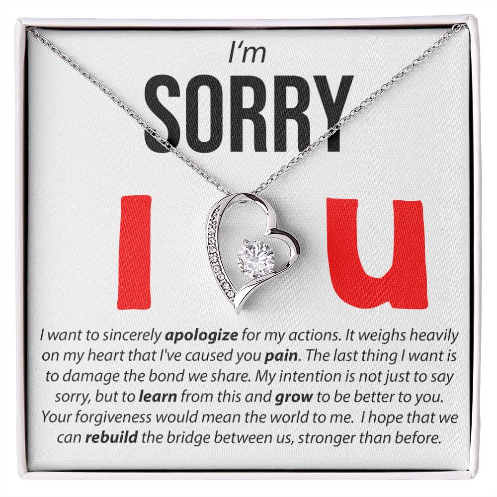 I&#39;M Sorry, I Sincerely Apologize - Forever Love Necklace Forever Love Necklace