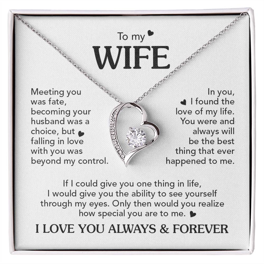 To My Wife Choice Foreve Love Necklace Forever Love Necklace