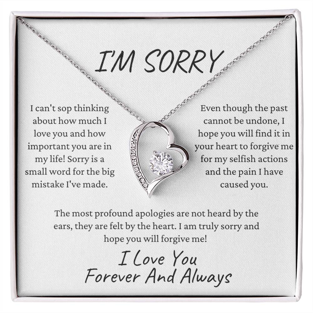 I'M Sorry Forever Love Necklace Forever Love Necklace