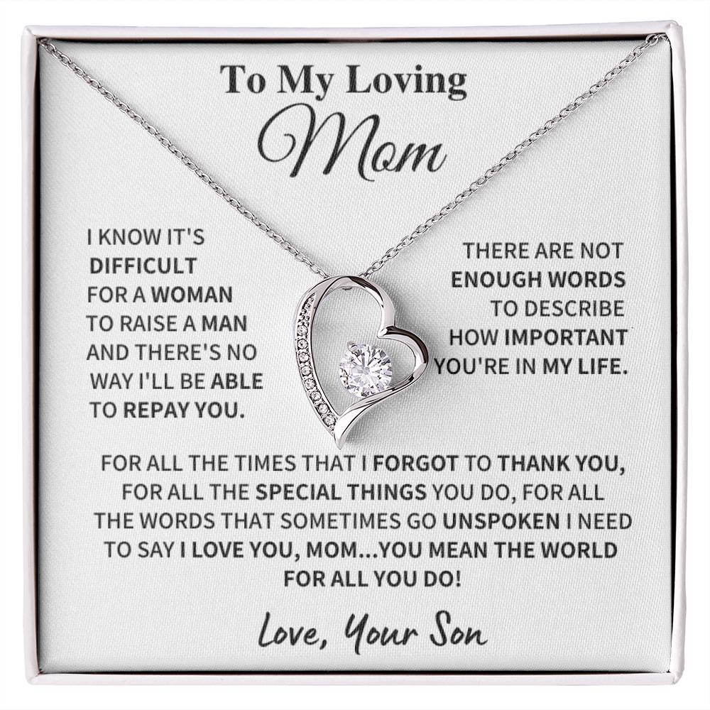 Loving Mom Gift Forever Love Necklace