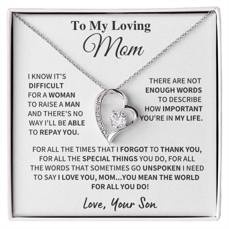 Loving Mom Gift Forever Love Necklace